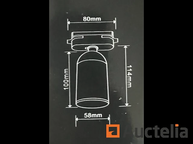 100 x verstelbare railspot met gu10 fitting (wit) - afbeelding 2 van  5