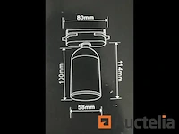 100 x verstelbare railspot met gu10 fitting (wit) - afbeelding 2 van  5