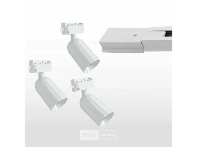 100 x verstelbare railspot met gu10 fitting (wit) - afbeelding 4 van  6