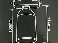 100 x verstelbare railspot met gu10 fitting (zwart) - afbeelding 6 van  6