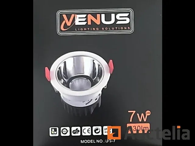 100 x verzonken inbouwspot (ug-07) - 3000k - wit/zilver - afbeelding 1 van  5