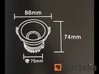 100 x verzonken inbouwspot (ug-07) - 6500k - wit/zilver - afbeelding 5 van  5