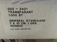 1000 gripzakjes 7x10cm minigrip - afbeelding 1 van  3