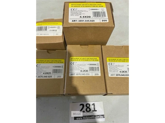 1000x spaanplaatschroeven 5 verschillende maten - afbeelding 2 van  3