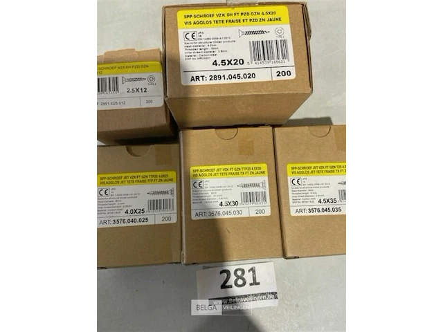 1000x spaanplaatschroeven 5 verschillende maten - afbeelding 3 van  3