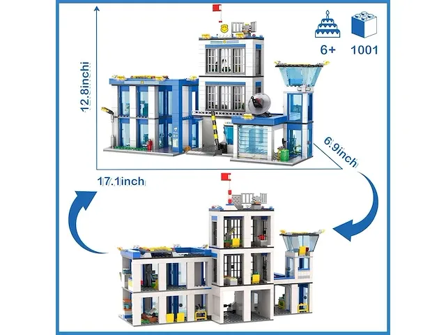 1001pcs stad politiebureau (in opbergbox) - afbeelding 2 van  3