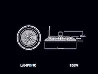 100w 3000k led ufo highbay slim waterdicht met lens (40x) - afbeelding 4 van  6