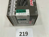 100x dyna plus vlonderschroef torx 6x100/55 met anti roestlaag voor buiten - afbeelding 3 van  3