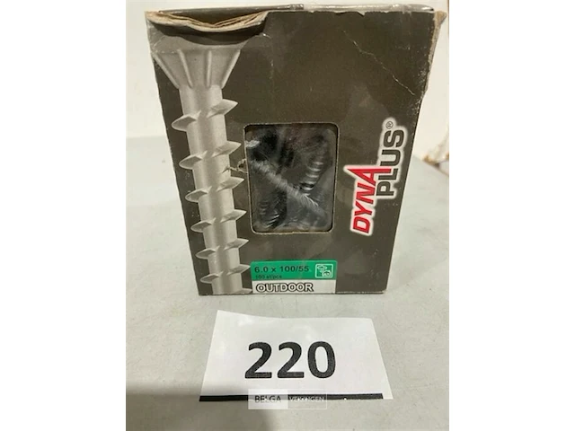 100x dyna plus vlonderschroef torx 6x100/55 met anti roestlaag voor buiten - afbeelding 1 van  3