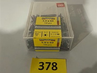 100x hardhoutschroef 5x60 rvs - afbeelding 2 van  3