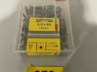 100x hardhoutschroef 5x60 rvs - afbeelding 3 van  3