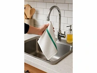 100x keuken/vaatdoek - white/green - afbeelding 1 van  2