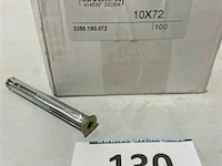 100x metalen kozijnplug 10x72 - afbeelding 1 van  3