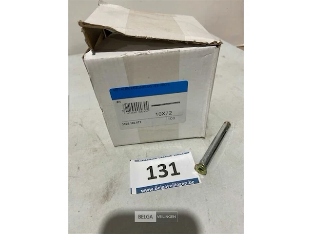 100x metalen kozijnplug 10x72 - afbeelding 1 van  3