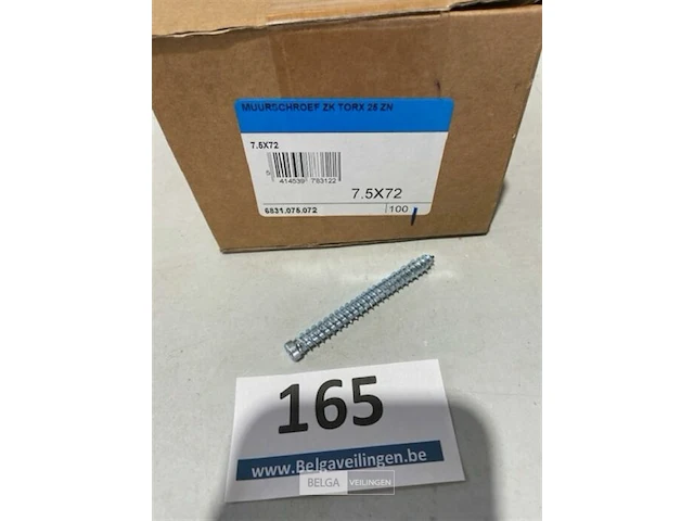 100x muurschroef 7,5 x 72 mm - afbeelding 1 van  3