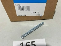 100x muurschroef 7,5 x 72 mm - afbeelding 1 van  3