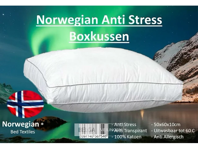 100x norwegian anti-stress boxkussen - afbeelding 1 van  1
