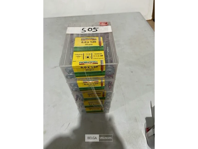 100x rotadrill houtbouwschroef 8 x 120 met tellerkop - afbeelding 1 van  3