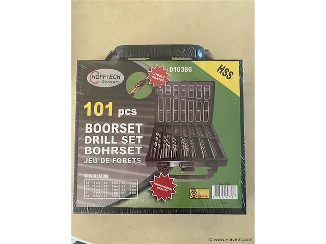 101 delige boren set cobaltcoating - afbeelding 1 van  4