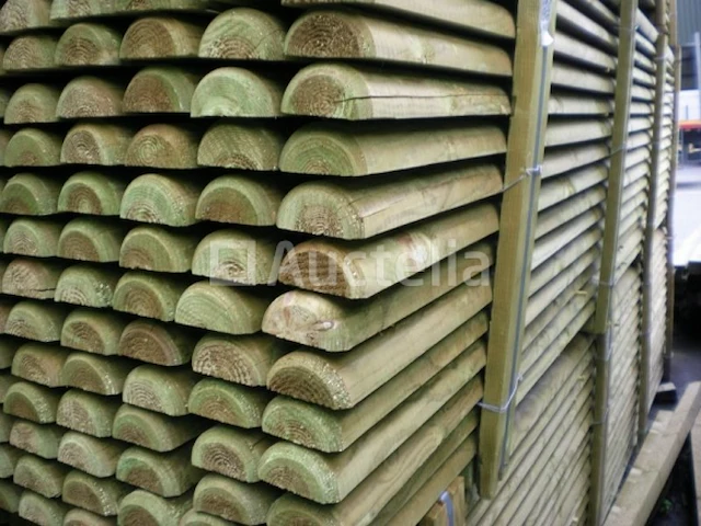 102xhalve palen 3m rond 10cm - afbeelding 2 van  2