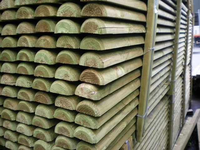 102xhalve palen 3m rond 10cm - afbeelding 2 van  2