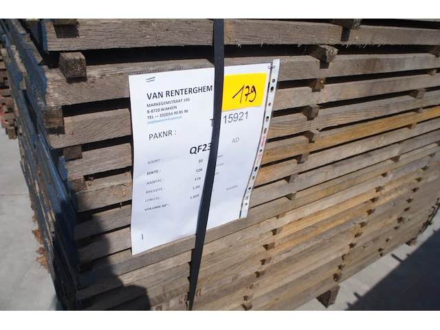 1,03 m³ eiken planken 30mm rustiek - afbeelding 2 van  4