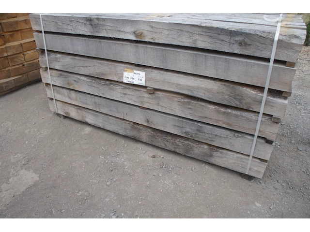 1,03 m³ industrieel eiken balken 130x220 - afbeelding 1 van  5