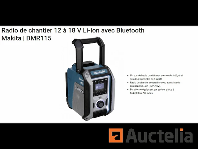 10,8v - 18v makita dmr115 bouwplaats radio - afbeelding 1 van  7