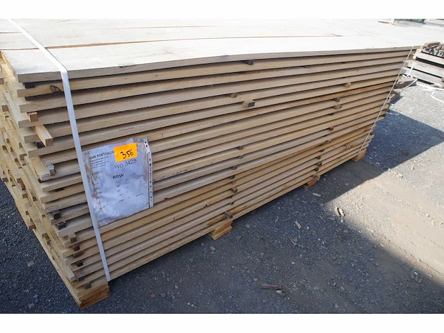 1,09 m³ eiken planken 22mm - afbeelding 1 van  4