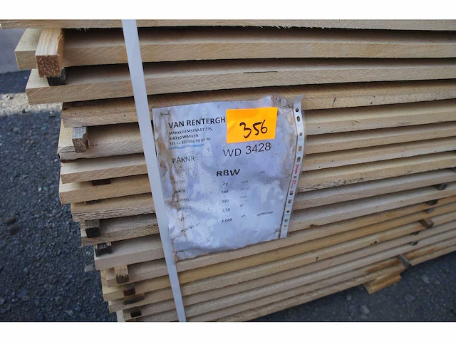 1,09 m³ eiken planken 22mm - afbeelding 2 van  4