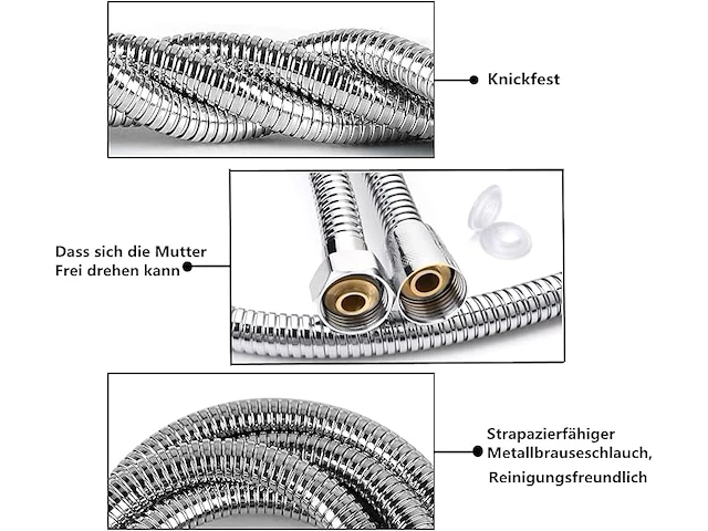 10m doucheslang rvs - afbeelding 2 van  4