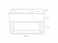 10x 40cm wit fonteinset - cubo wit - afbeelding 3 van  3