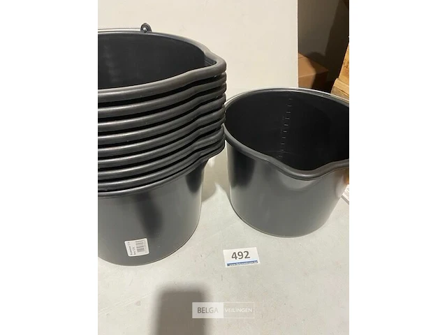 10x bouwemmer met uitschenkmond 12 l - afbeelding 3 van  3