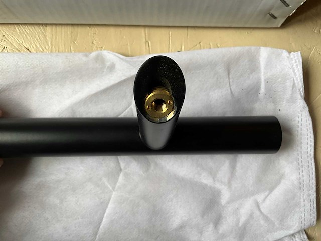 10x deurgreep rvs zwart gecoat 500mm met schuine voeten - afbeelding 5 van  8