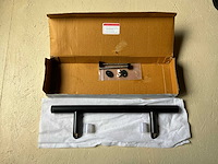 10x deurgreep rvs zwart gecoat 500mm met schuine voeten - afbeelding 1 van  8