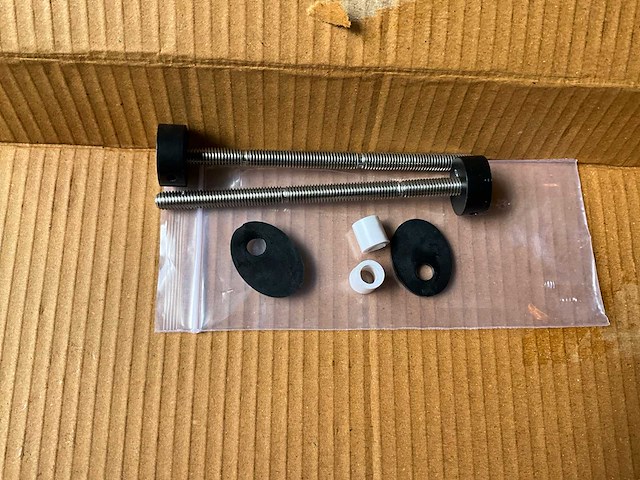 10x deurgreep rvs zwart gecoat 500mm met schuine voeten - afbeelding 4 van  8