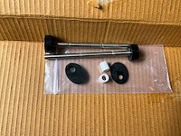 10x deurgreep rvs zwart gecoat 500mm met schuine voeten - afbeelding 4 van  8