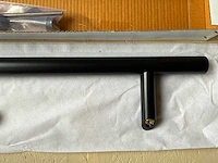10x deurgreep rvs zwart gecoat 700mm met schuine voeten - afbeelding 3 van  8