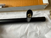 10x deurgreep rvs zwart gecoat 700mm met schuine voeten - afbeelding 6 van  8