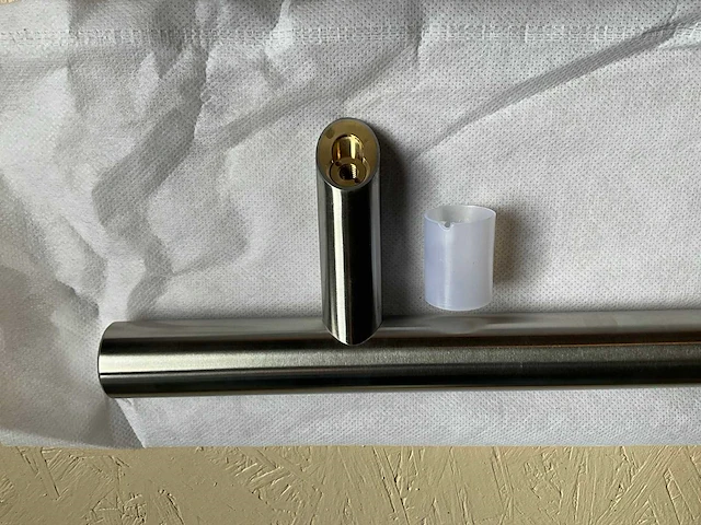 10x deurgreep t-model 500mm in roestvrijstaal met schuine voeten - afbeelding 8 van  11