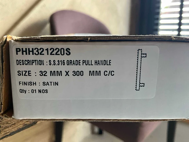 10x deurgrepen t-model 500mm in roestvrijstaal - afbeelding 3 van  11