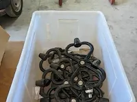 10x dubbele fietssloten met sleutels, zwart - afbeelding 1 van  1