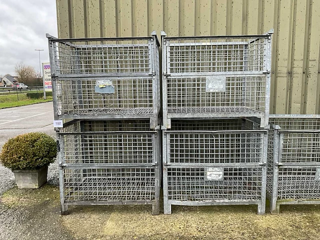 10x gegalvaniseerde palletkooi - afbeelding 1 van  6