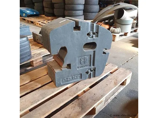 10x gewichtplaten 45kg new hollland - afbeelding 1 van  5