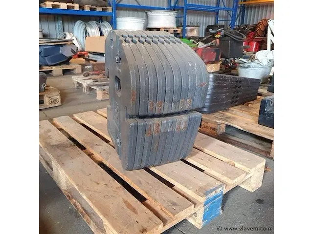 10x gewichtplaten 45kg new hollland - afbeelding 4 van  5