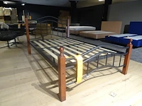 10x hout/metalen bed - afbeelding 2 van  4