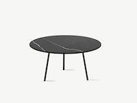 10x keramische salontafelblad round marquina nero matte - 680mm - afbeelding 1 van  3
