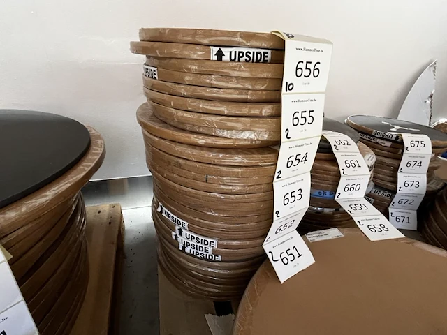 10x keramische salontafelblad round persia grigio matte - 400mm - afbeelding 2 van  3