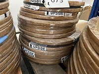 10x keramische salontafelblad round statarietto bianco matte - 400mm - afbeelding 2 van  3