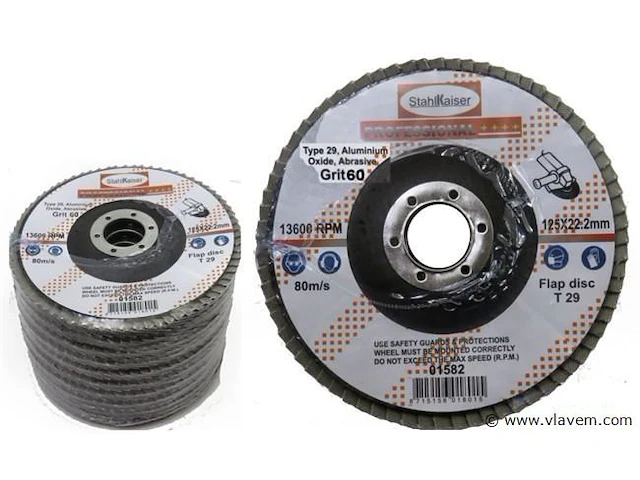 10x lammellenschijf 125x22 grit 60 - afbeelding 1 van  1